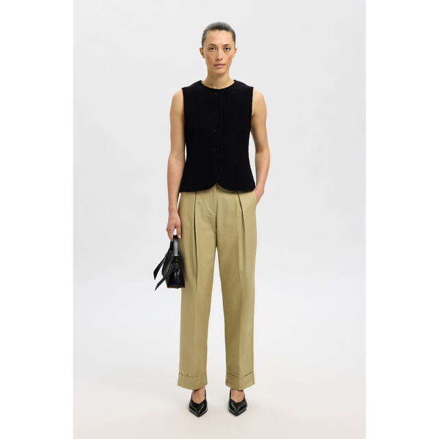 Selected Femme Darla Knit Button vest