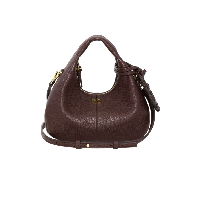 Ganni Hobo Mini genarbt
