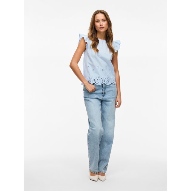 VILA Vihortensa O-Neck Frill Top
