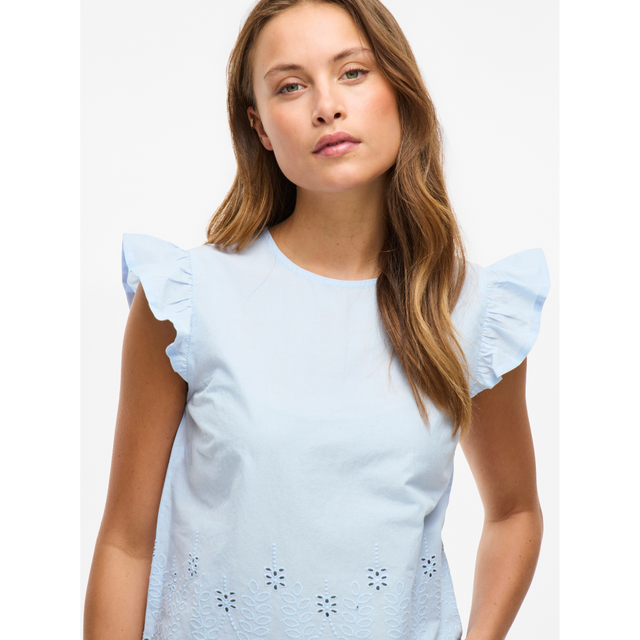 VILA Vihortensa O-Neck Frill Top