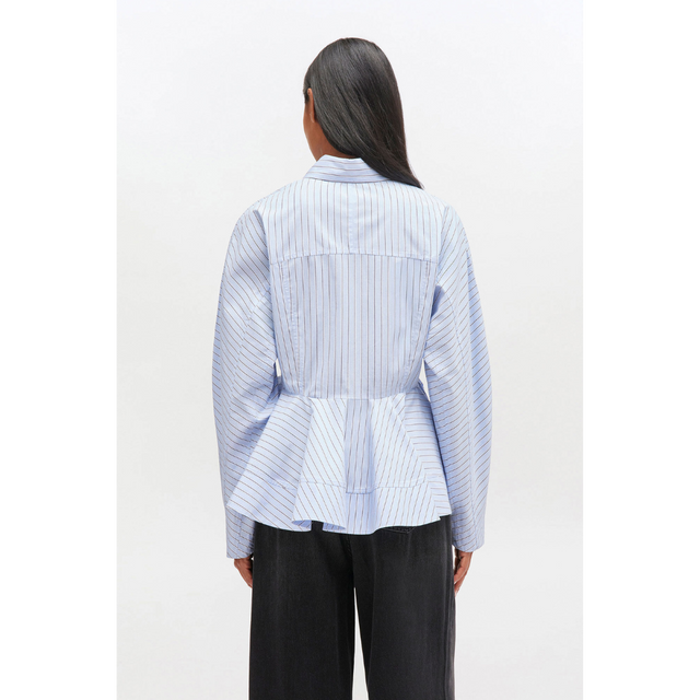 Ganni Printed Stretch Cotton Buttoned Shirt
