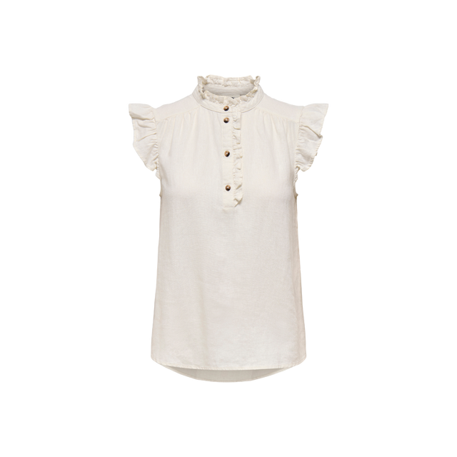 JDY Say S/L Linen Frill Top Woven