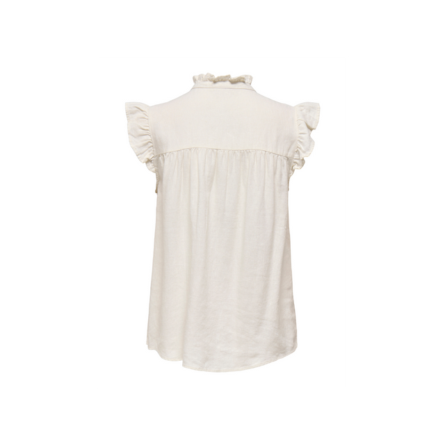 JDY Say S/L Linen Frill Top Woven