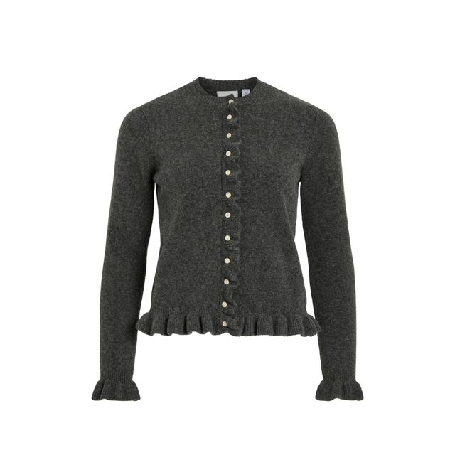 VILA Vijacia O-Neck L/S Frill Knit