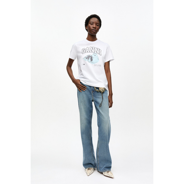 Ganni – Duckie – Lässiges T-Shirt