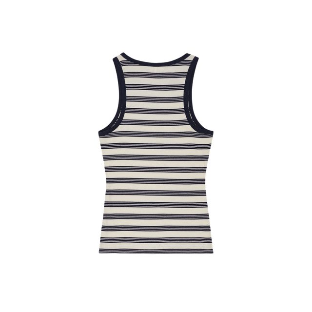 Ganni Soft Cotton Rib Tank Top