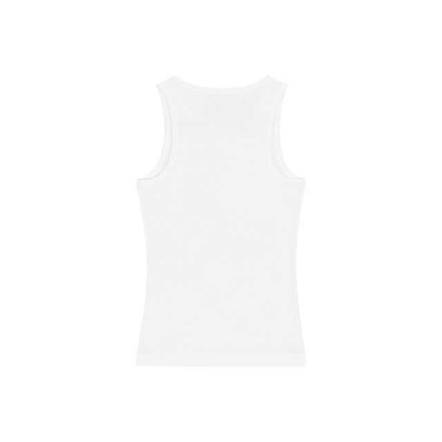Ganni Soft Cotton Rib Tank Top