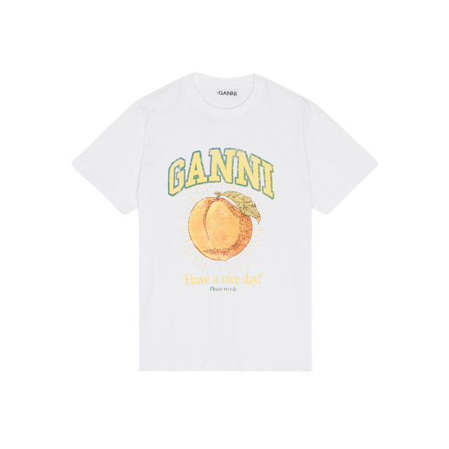Ganni Basic Jersey Peach Relaxed T-shirt