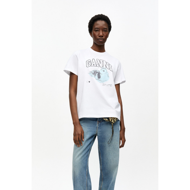 Ganni – Duckie – Lässiges T-Shirt
