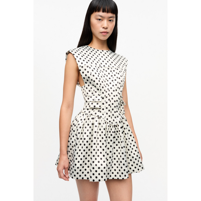 Ganni Satin-Korsett-Minikleid