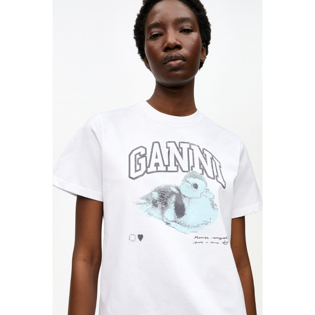 Ganni – Duckie – Lässiges T-Shirt
