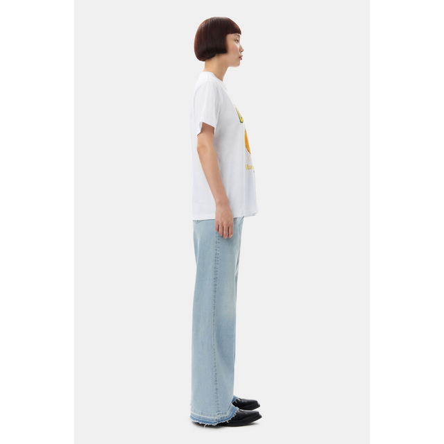 Ganni Basic Jersey Peach Relaxed T-shirt