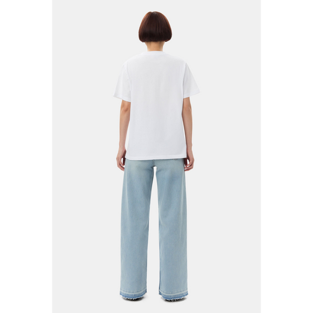 Ganni Basic Jersey Peach Relaxed T-shirt
