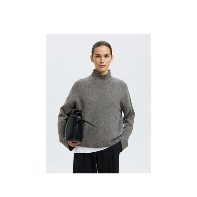 Selected Women Cille Cashmere Blend High Neck