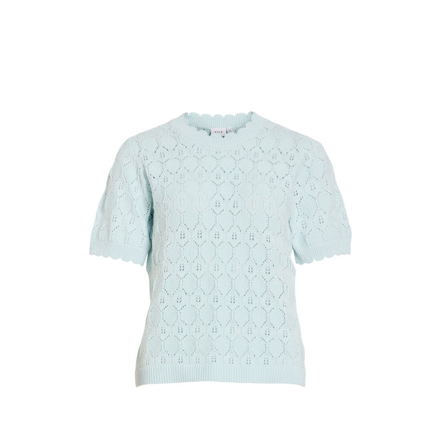 VILA-Lowen s/s Pointelle Knit Top