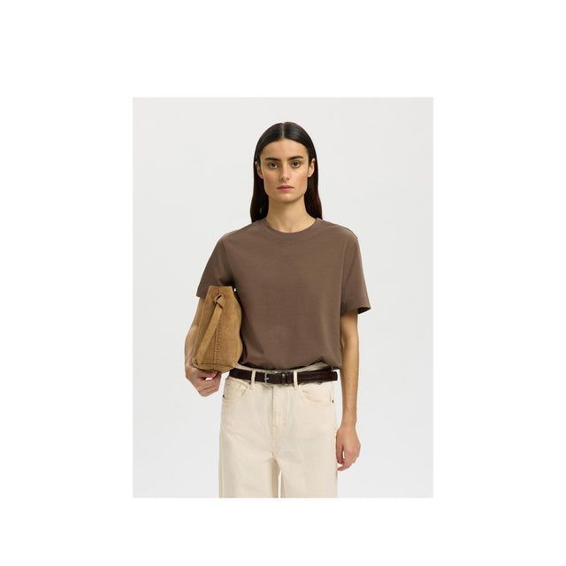 Selected Damen T-Shirt Essential SS Boxy Tee Noos