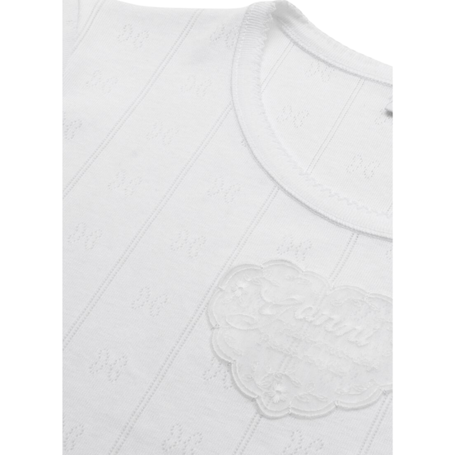 Ganni Compact Pointelle Rib Tee