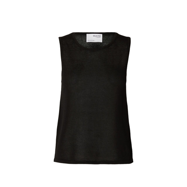 Sort striktop fra Selected Women - front