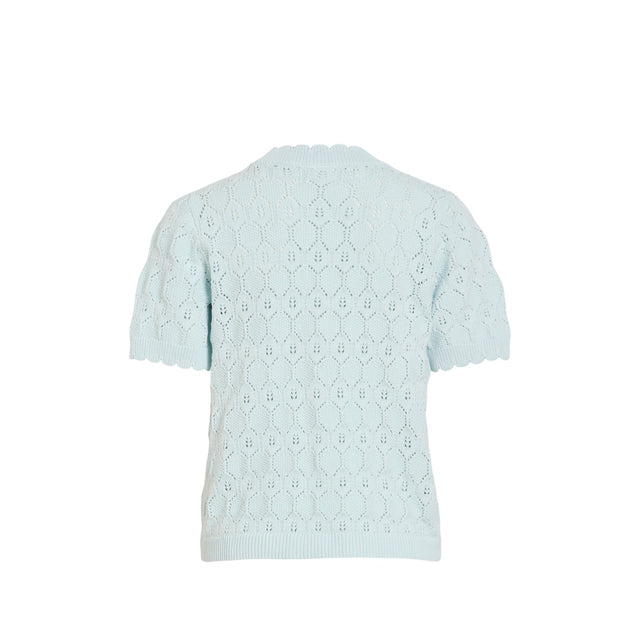 VILA-Lowen s/s Pointelle Knit Top