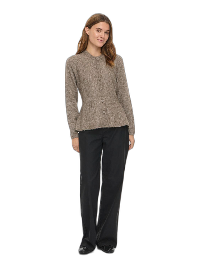 Vila Vibows O-Neck Peplum Knit Cardigan