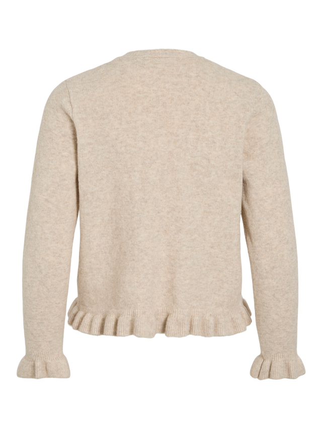 VILA Vijacia O-Neck L/S Frill Knit
