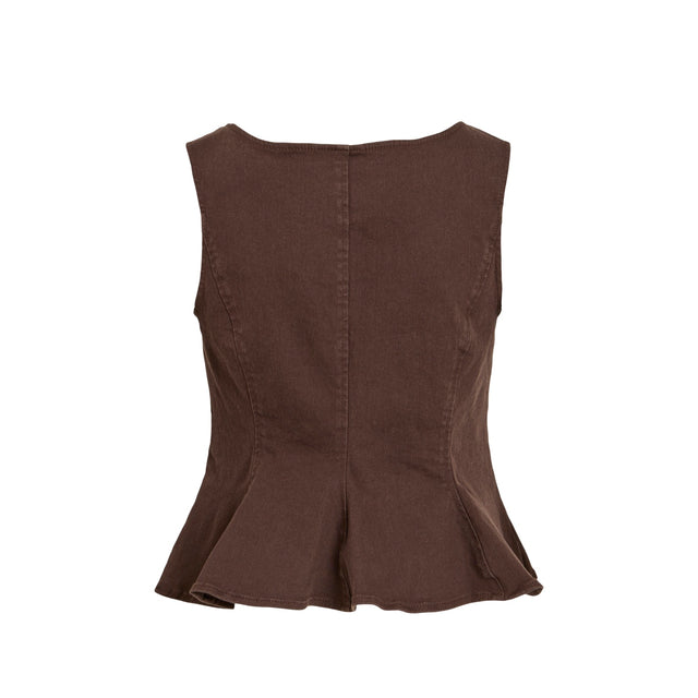 Peplum top i brun fra Vila - bag