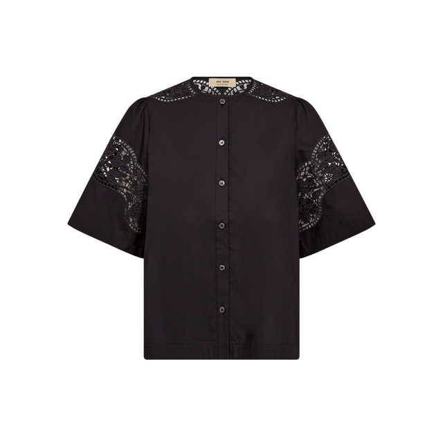 Smuk og romantisk cotoni bluse fra Mos Mosh - front