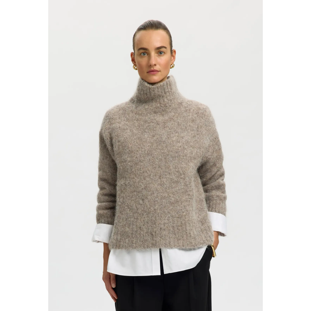 Selected Gabriella LS Knit High Neck Noos