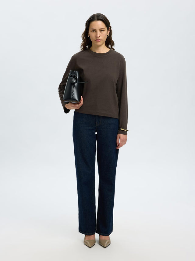 Selected Women Slfessential LS Boxy Tee