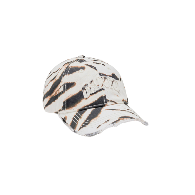 Ganni Printed Zebra Washed Cotton Cap