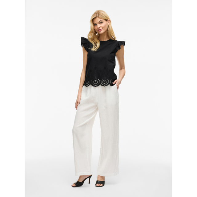 VILA Vihortensa O-Neck Frill Top