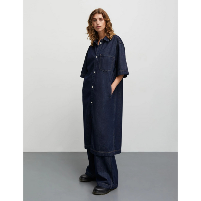 Mads Nørgaard Cosy Denim Violet Dress