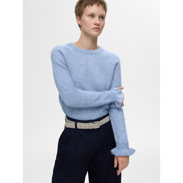 Selected Femme SLFLULU LS KNIT FRILL CUFF ON