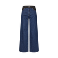 Blå Nini jeans med sorte etaljer fra Baum Und Pferdgarten - front