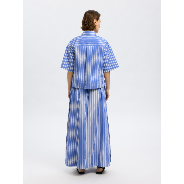 Selected Femme – Fia – Kurzes, gestreiftes 2/4-Hemd
