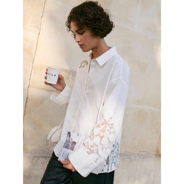 VILA Camina L/S Lace Shirt
