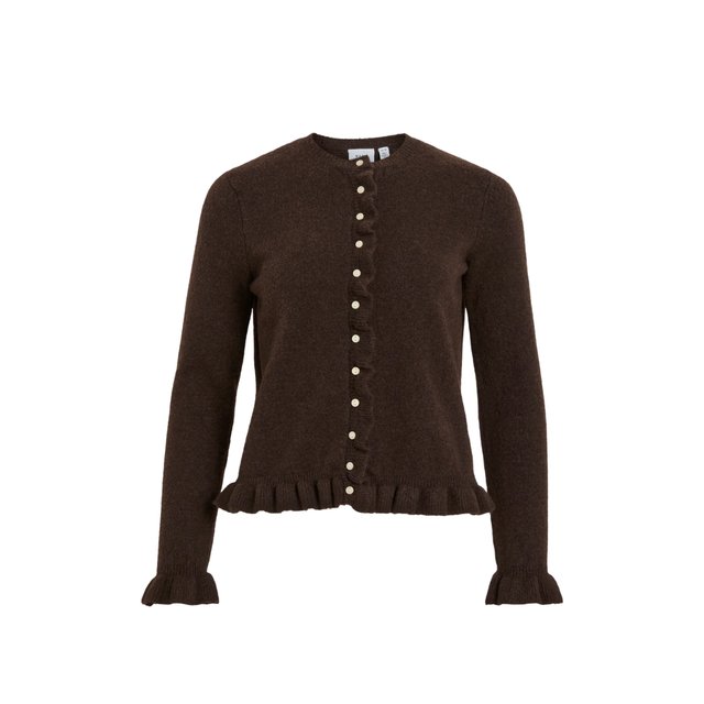 VILA Vijacia O-Neck L/S Frill Knit