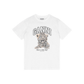 Ganni Basic Jersey Leopard Relaxed T-shirt