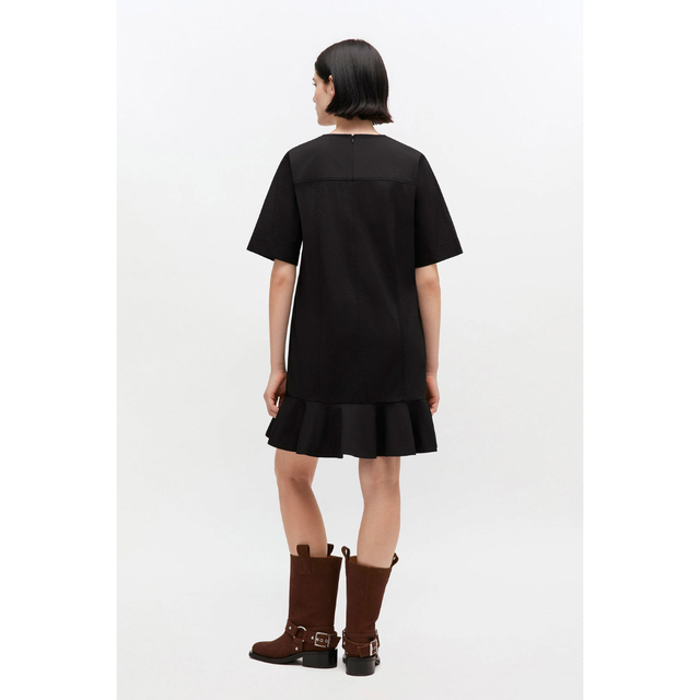 Ganni Stretch Cotton Mini Dress
