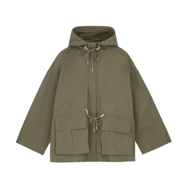 Garden parka jacket i smuk khakigøn fra Skall Studio - packshot