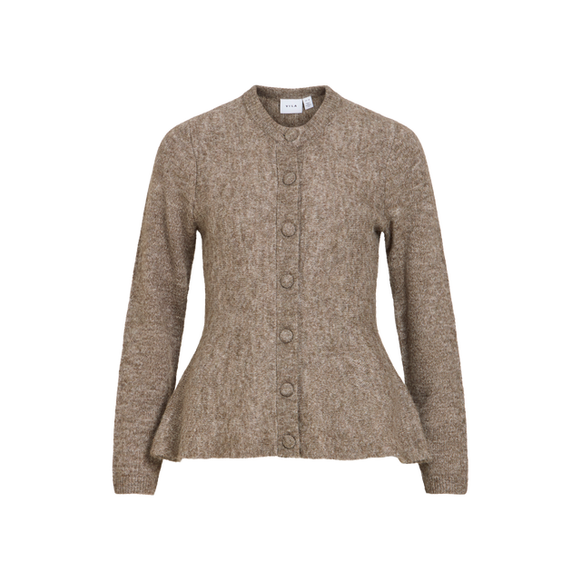 Vila Vibows O-Neck Peplum Knit Cardigan
