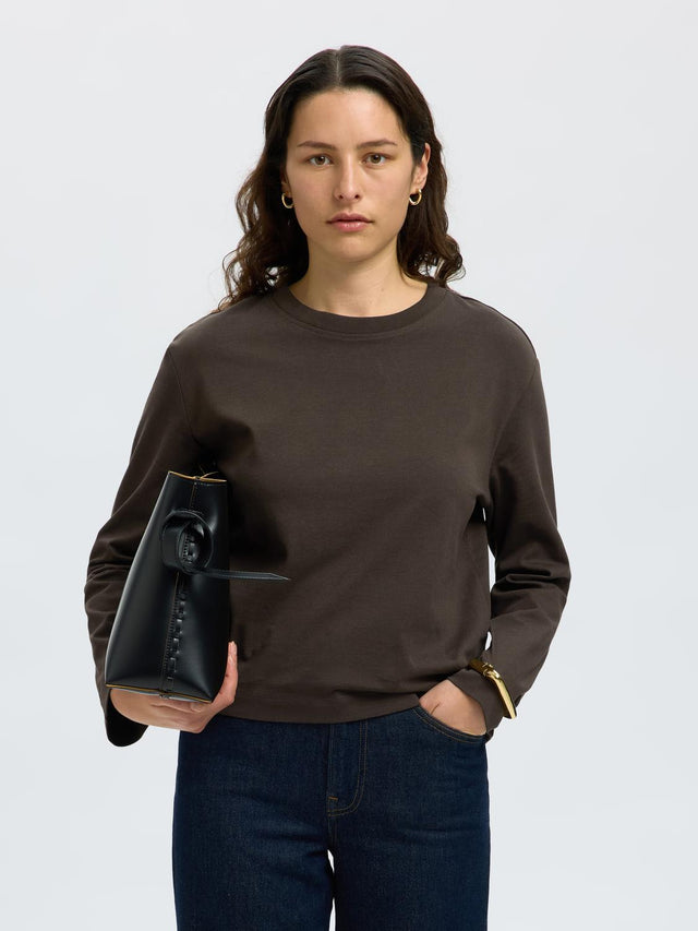 Selected Women Slfessential LS Boxy Tee