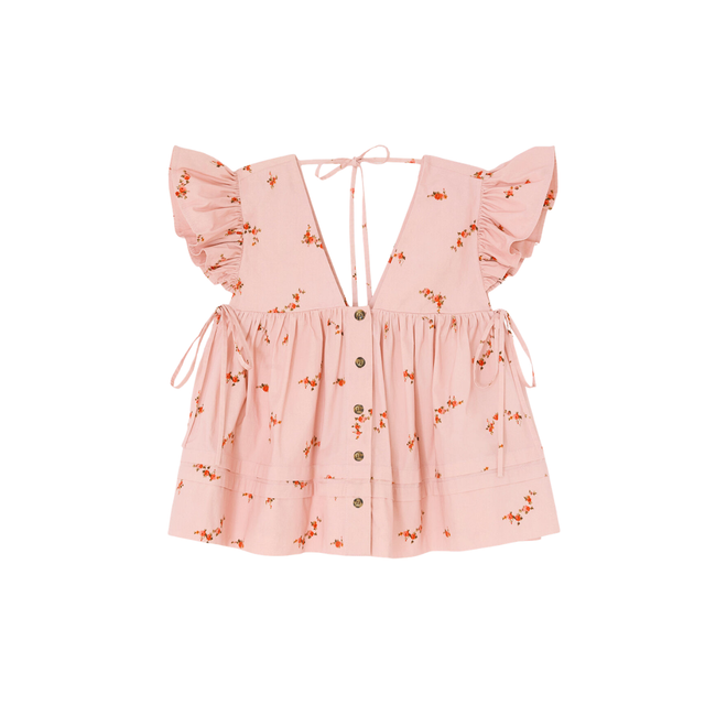 Ganni Printed Stretch Cotton Angel Top