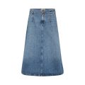 Leala A-snit denim nederdel fra Mos Mosh - foran