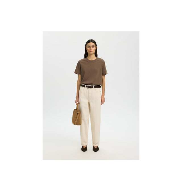 Selected Damen T-Shirt Essential SS Boxy Tee Noos