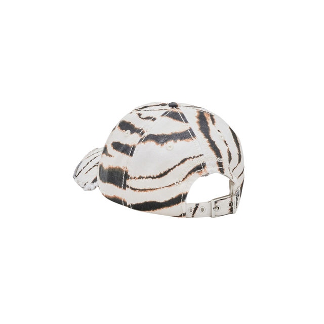 Ganni Printed Zebra Washed Cotton Cap
