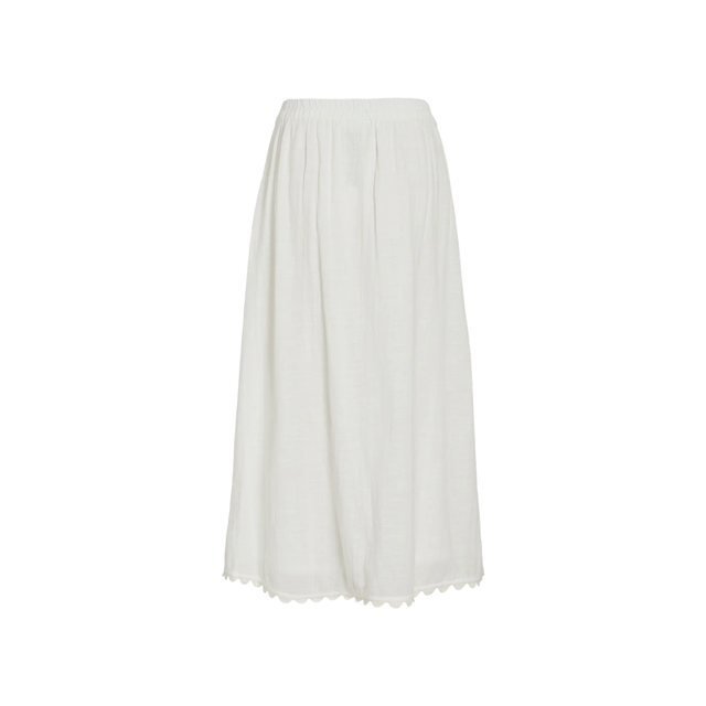 VILA Mindy HW Scallop Midi Skirt