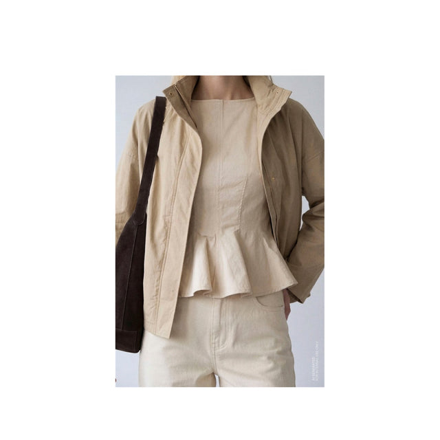 Peplum top i birch fra Vila - detalje